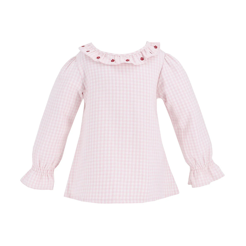 Laurel Girl Shirt in Pink Gingham