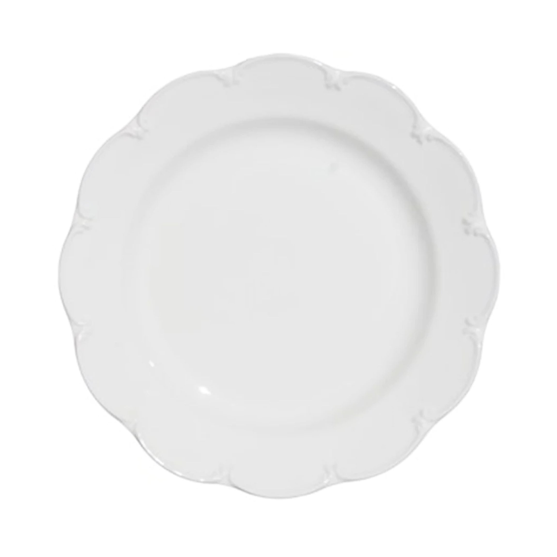Smerlato Dinner Plates in White, Set of 6