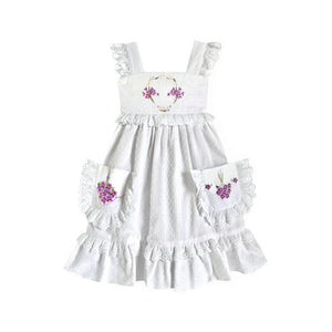 Heirloom Handkerchief Dress in Lavender Floral Wreath, 4T