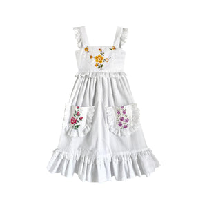 Heirloom Handkerchief Dress in Multicolored Flower Garden, 12Y