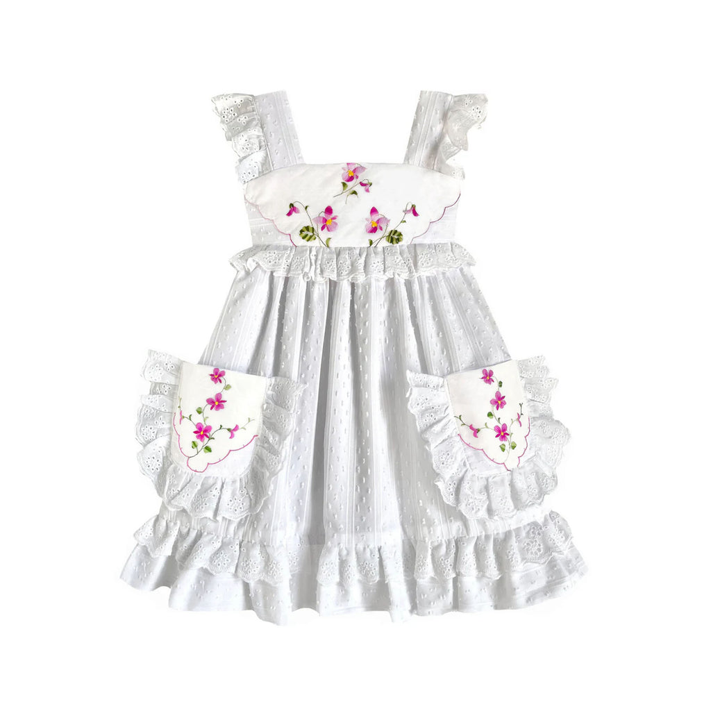 Heirloom Handkerchief Dress in Dancing Persian Violets, 2T