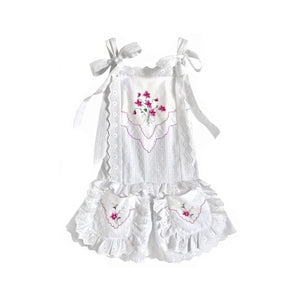 Heirloom Handkerchief Drop-Waist Dress in Magenta Floral Bouquet, 2T
