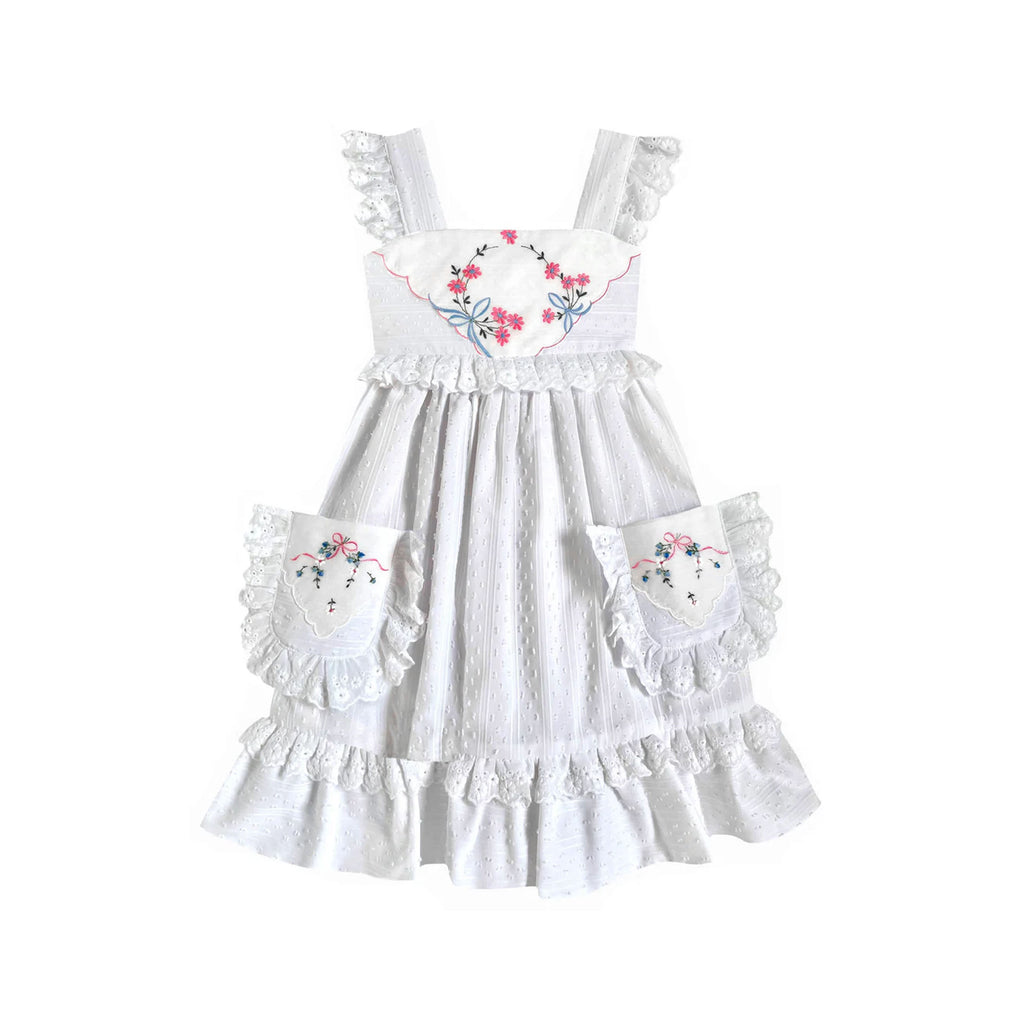 Heirloom Handkerchief Dress in Romantic Ribbons, 4T