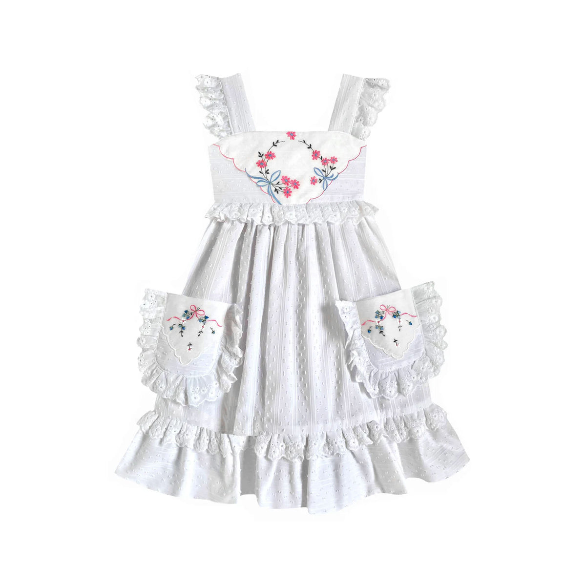 Heirloom Handkerchief Dress in Romantic Ribbons, 4T