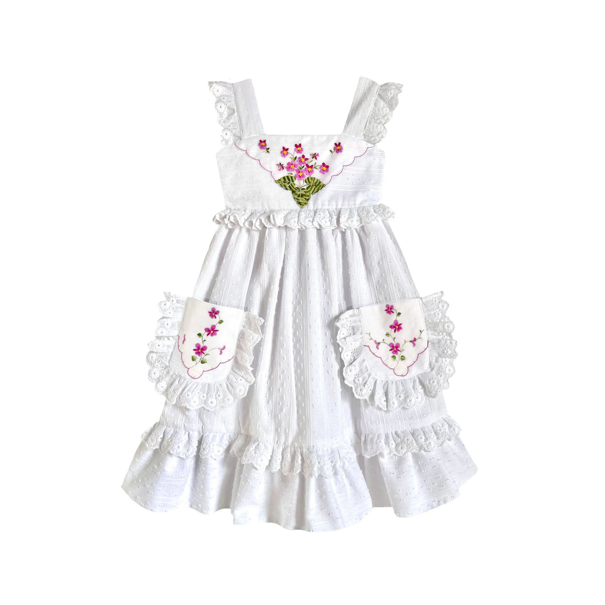 Heirloom Handkerchief Dress in Dancing Persian Violets, 4T