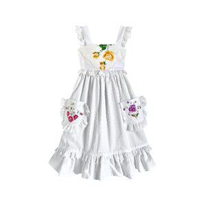 Heirloom Handkerchief Dress in Golden Yellow Roses, 10Y