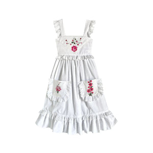 Heirloom Handkerchief Dress in Hot Pink Rose, 12Y