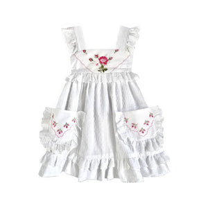 Heirloom Handkerchief Dress in Hot Pink Rose, 2T