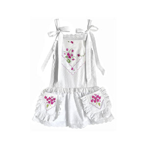 Heirloom Handkerchief Drop-Waist Dress in Wild Magenta Flowers, 6Y