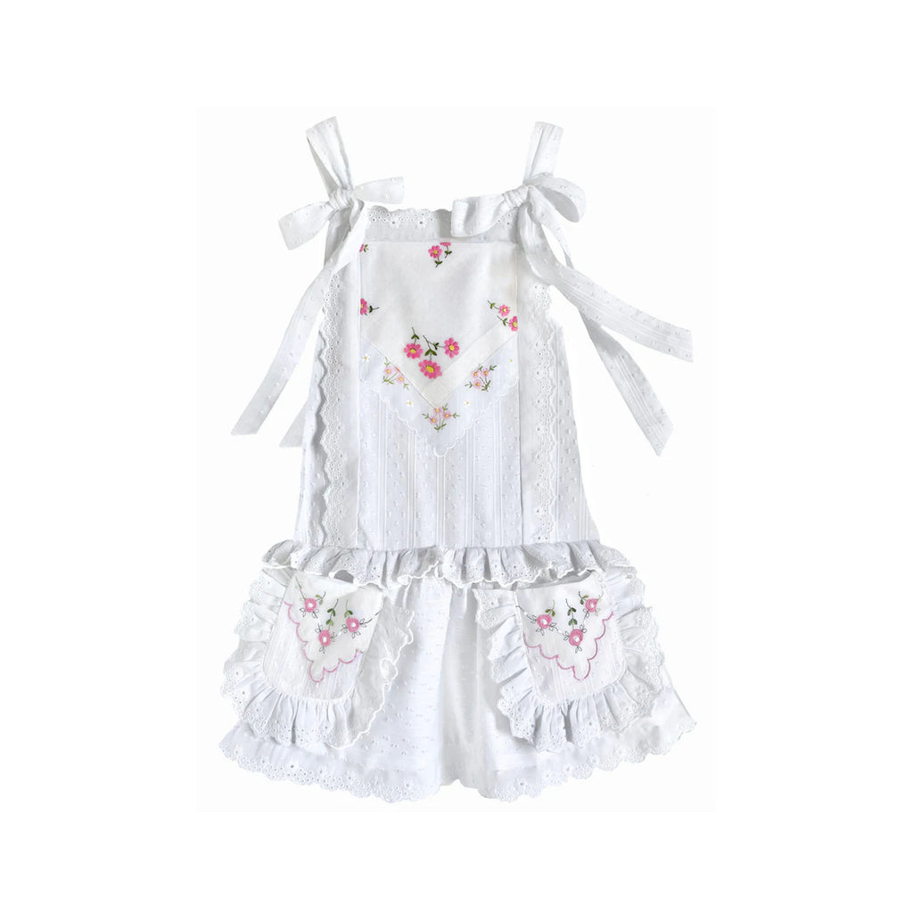 Heirloom Handkerchief Drop-Waist Dress in Dancing Pink Daisies, 4T