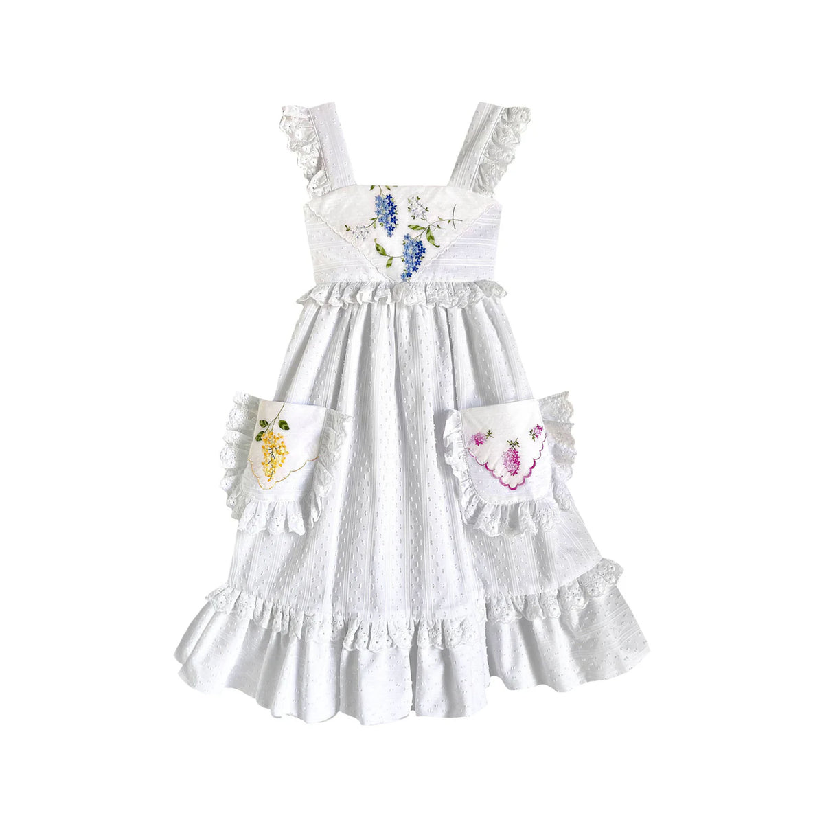 Heirloom Handkerchief Dress in Dancing Lilac Bunches, 8Y