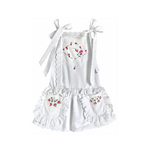 Heirloom Handkerchief Drop-Waist Dress in Swirling Pink Rosebuds, 4T