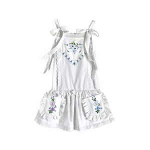 Heirloom Handkerchief Drop-Waist Dress in Blue Flowers & Butterflies, 10Y