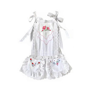 Heirloom Handkerchief Drop-Waist Dress in Red Rose Bouquet, 2T