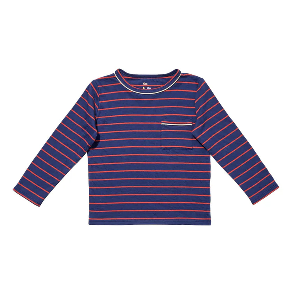 Edward T-Shirt in Navy Fine Stripe