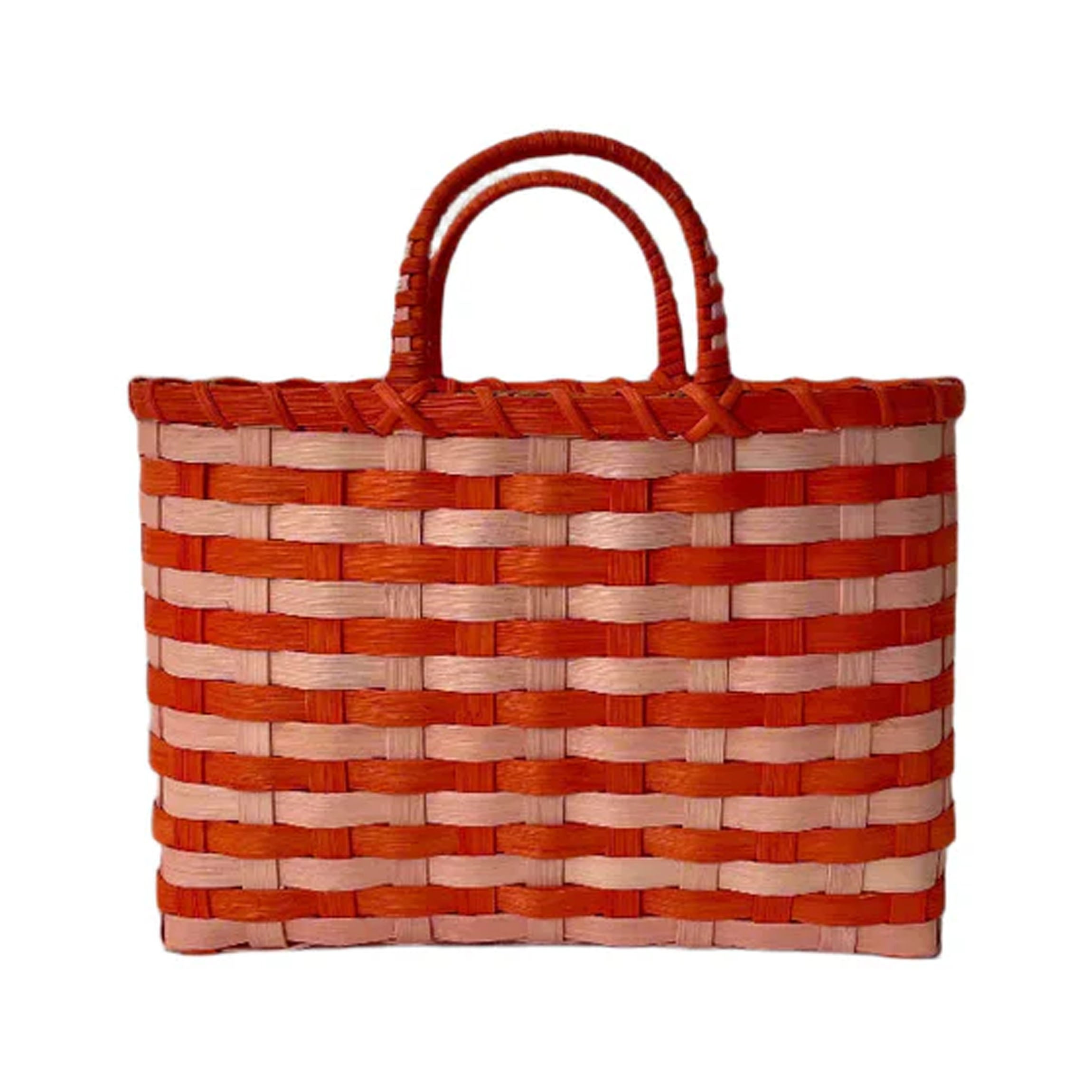 Retro-Travel Tote in Tiger Lily & Coral