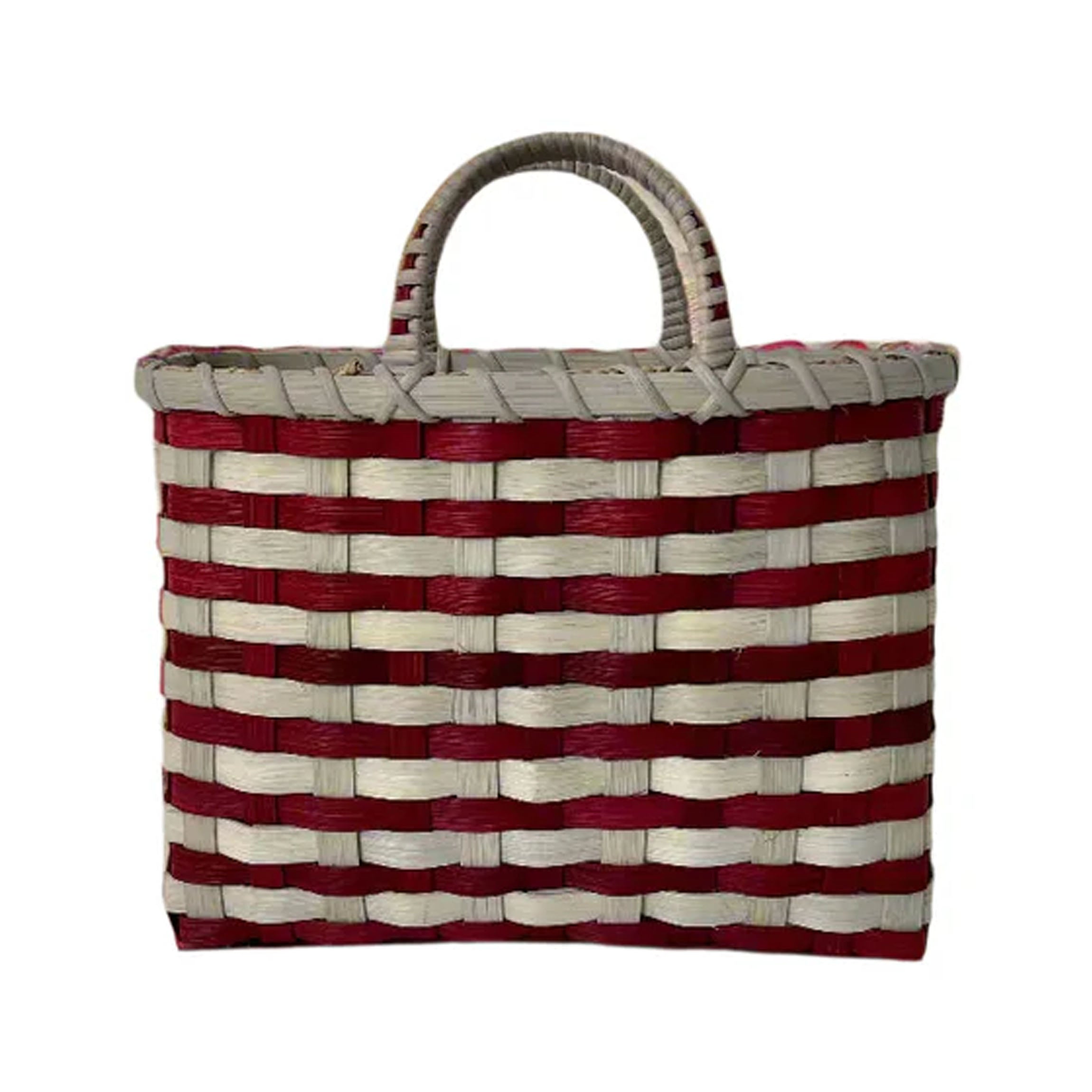 Retro-Travel Tote in Maroon & Grey