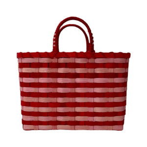 Retro-Travel Tote in Pink & Red