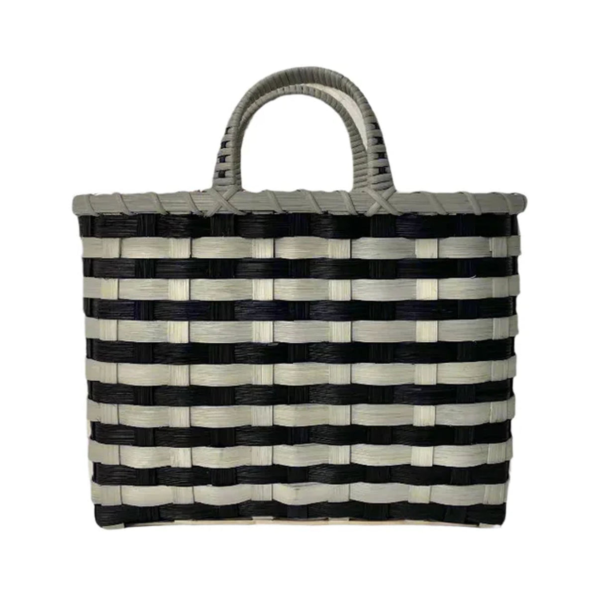 Retro-Travel Tote in Black & Grey