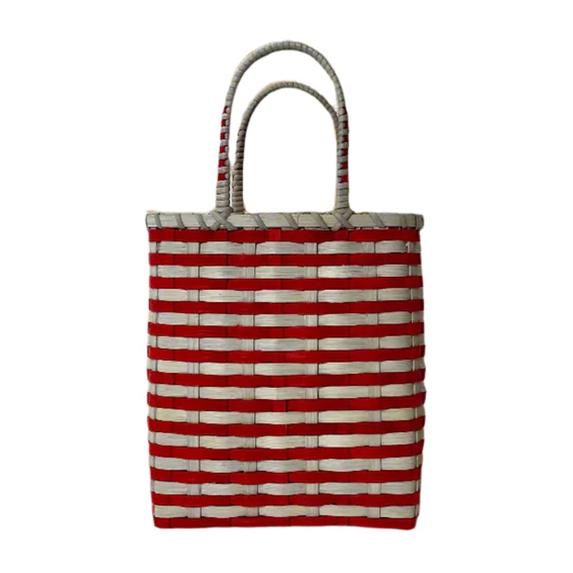 Retro-Travel Bucket in Maroon & Grey