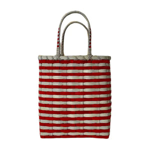 Retro-Travel Bucket in Maroon & Grey