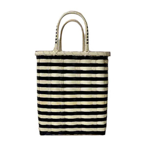 Retro-Travel Bucket in Black & Natural