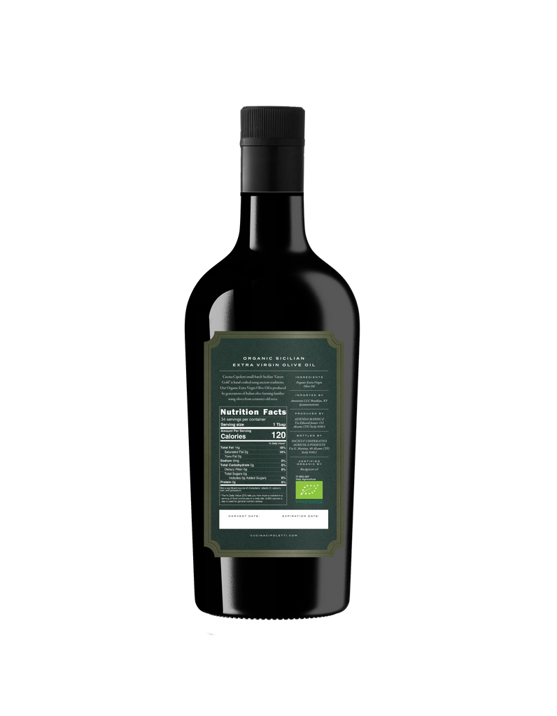 Organic Extra Virgin Olive Oil Bottle