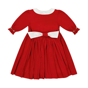 Olympe Red Holiday Smocked Dress