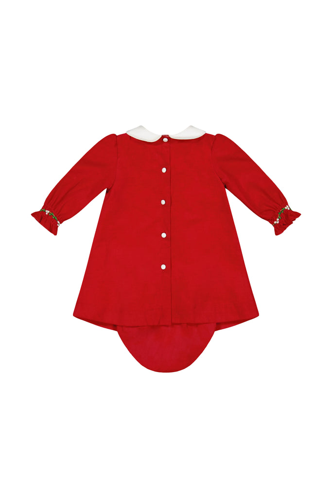 Olympe Red Smocked Baby Set
