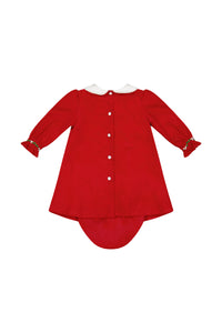 Olympe Red Smocked Baby Set