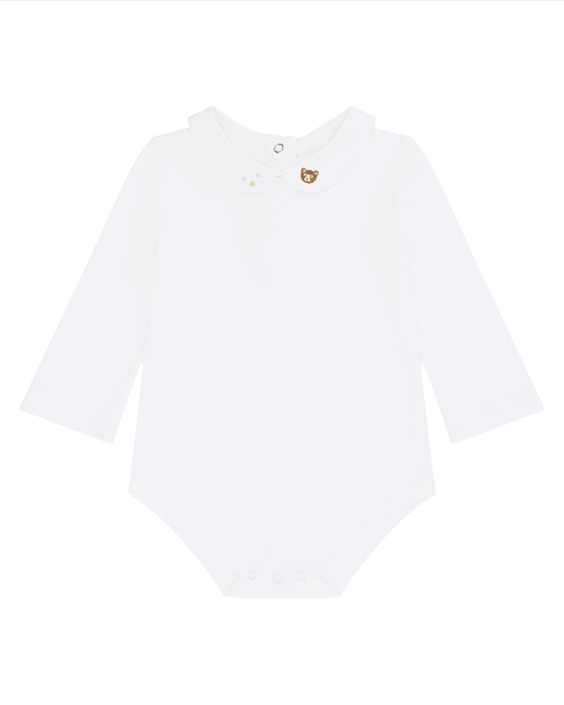 Little Bear Embroidered Collar Onesie