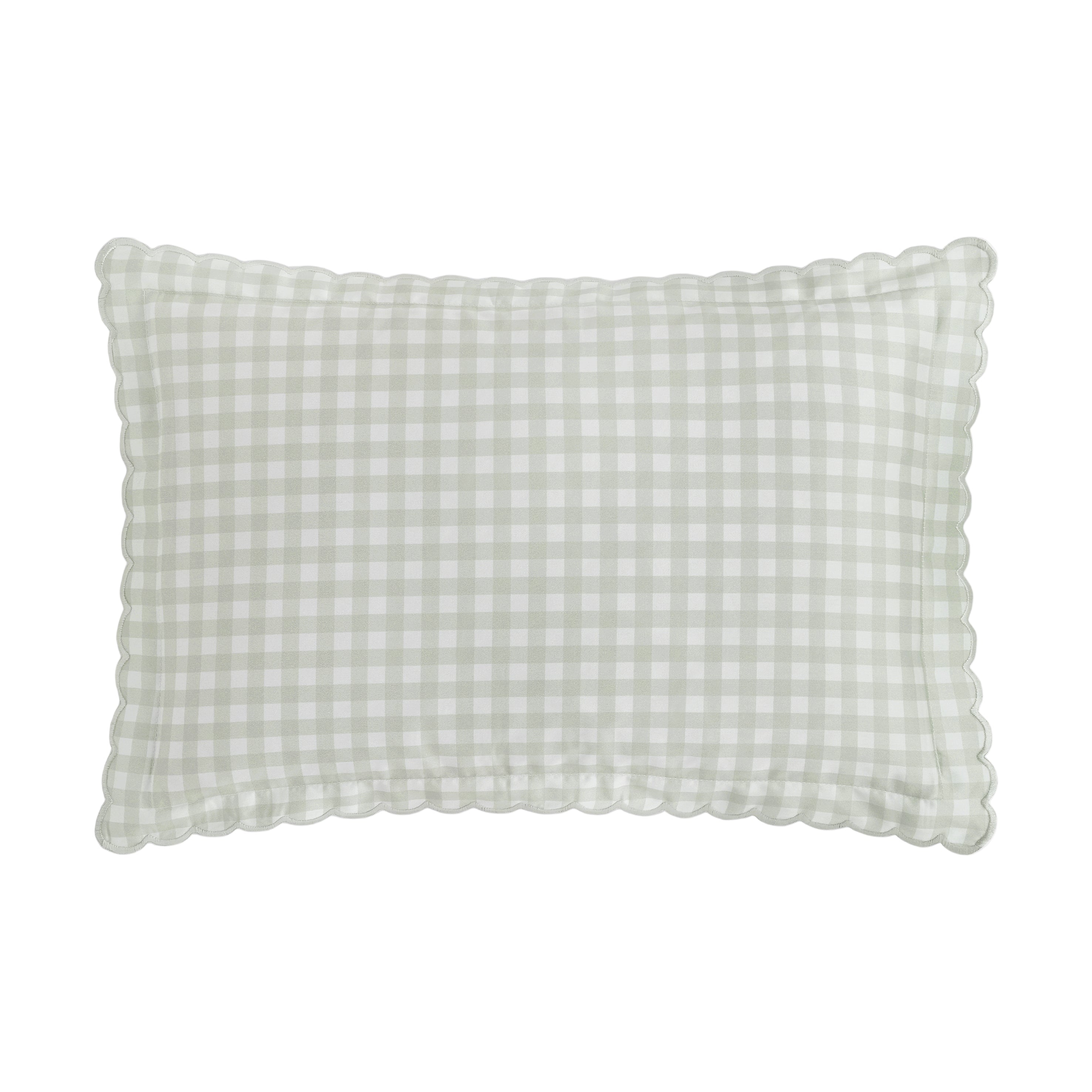 Picnic Gingham Toddler Pillow in Green