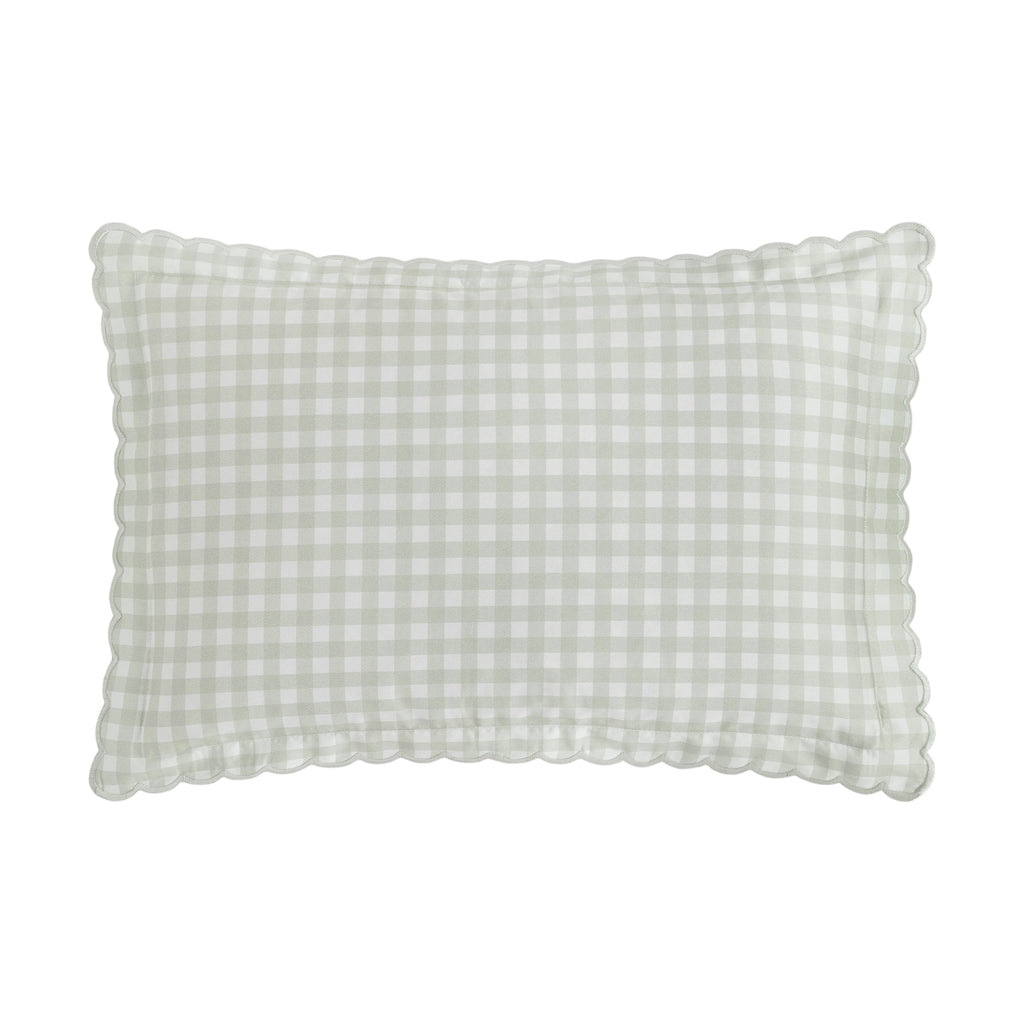 Picnic Gingham Toddler Pillow in Green