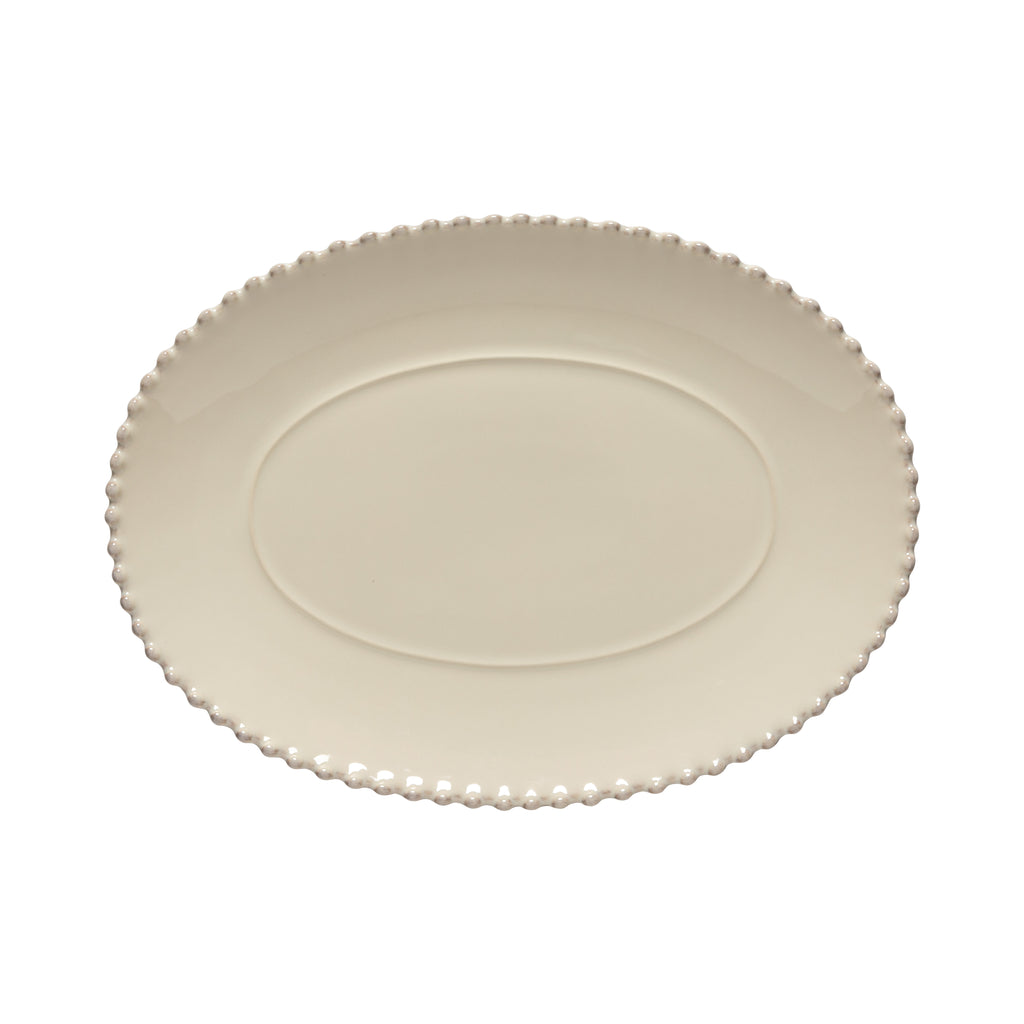 Pearl Collection Oval Platter 14" in Cream