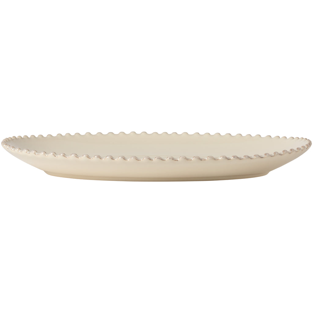Pearl Collection Oval Platter 14" in Cream