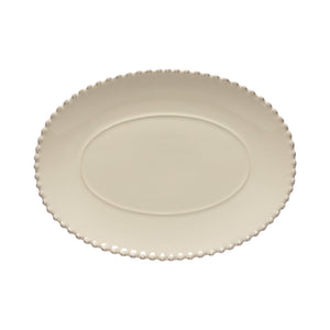 Pearl Collection Oval Platter 14" in Cream