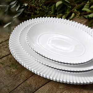 Pearl Collection Oval Platter 20" in White