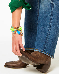The Super Size Happy Cord Bracelet in Green