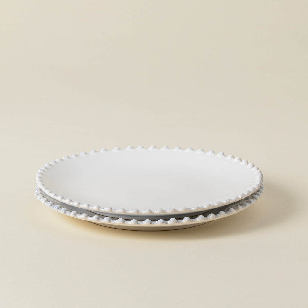Pearl Collection Salad Plates in White, Set of 6