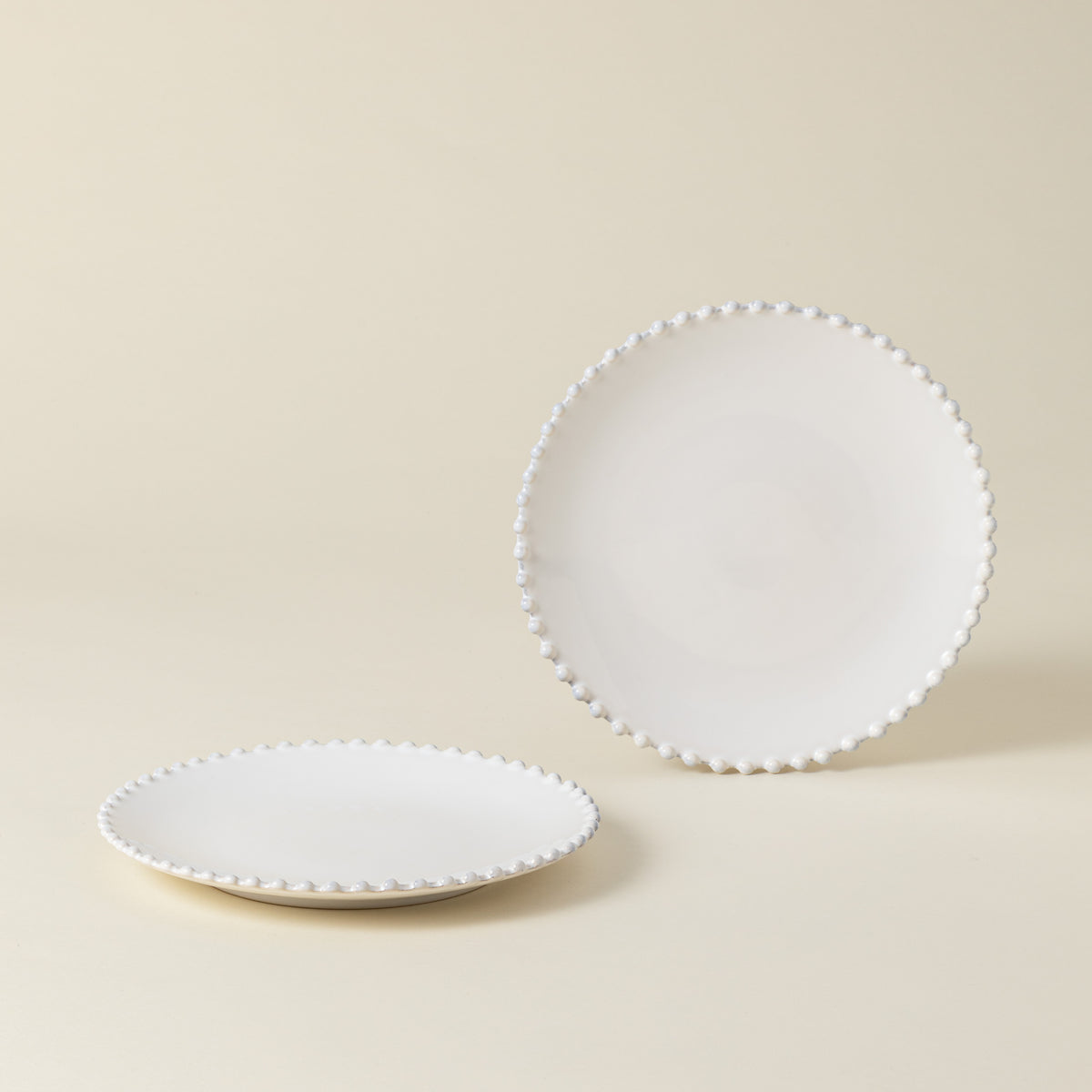 Pearl Collection Salad Plates in White, Set of 6