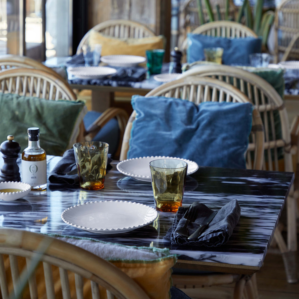 Pearl Collection Salad Plates in White, Set of 6