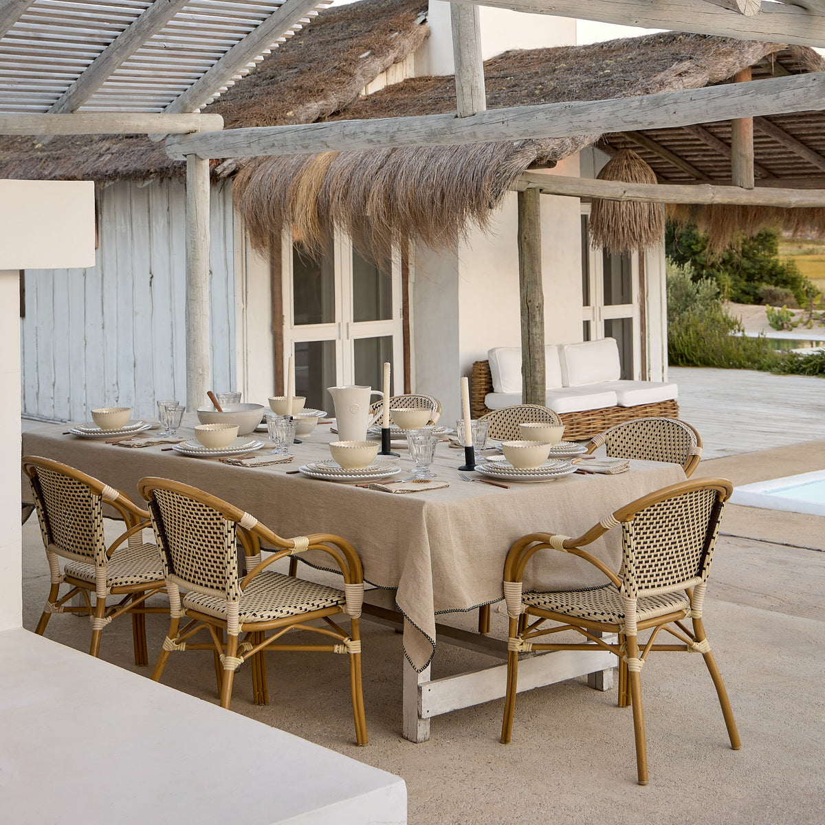 Pearl Collection Pasta Plates in Cream, Set of 6