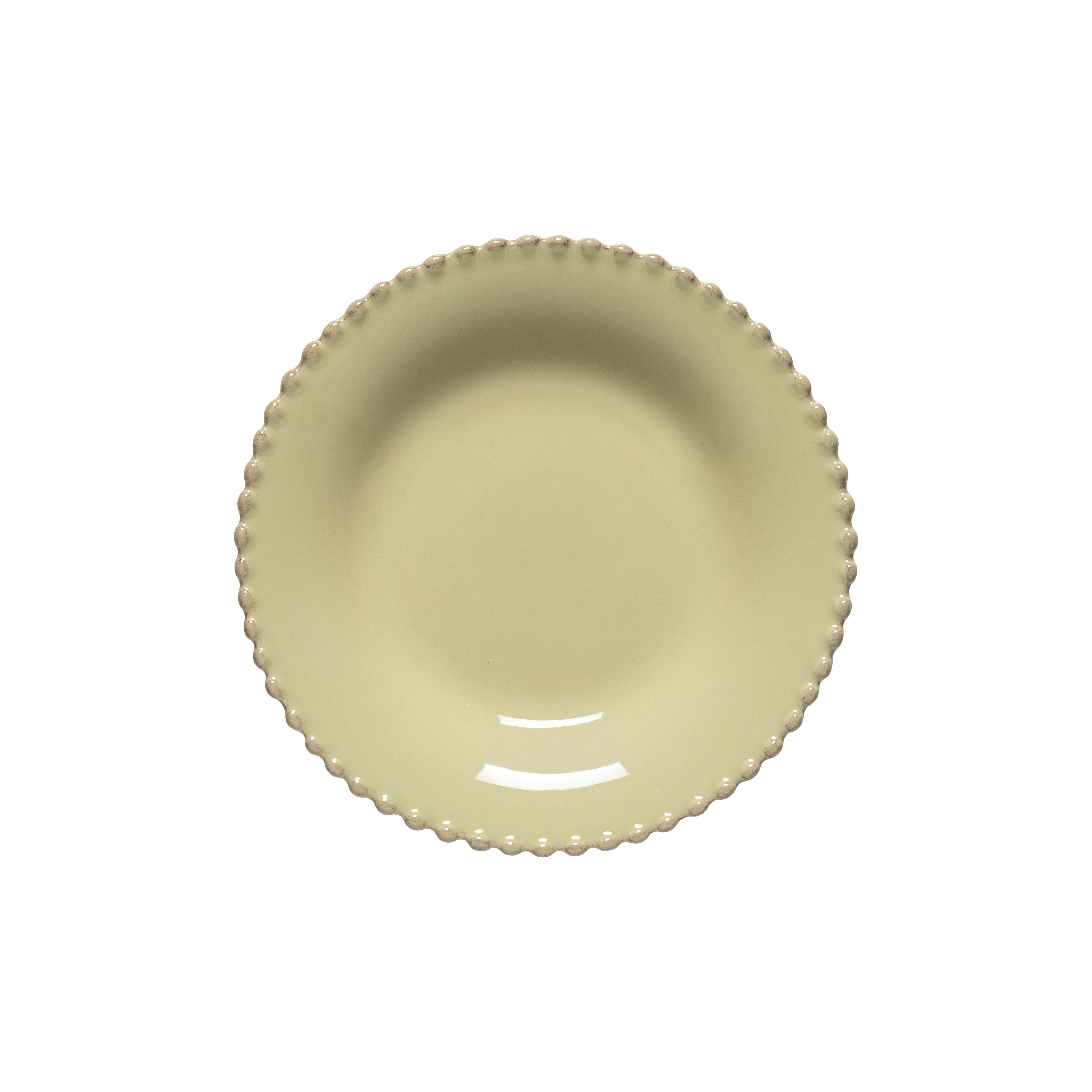 Pearl Collection Pasta Plates in Lilly Green, Set of 6