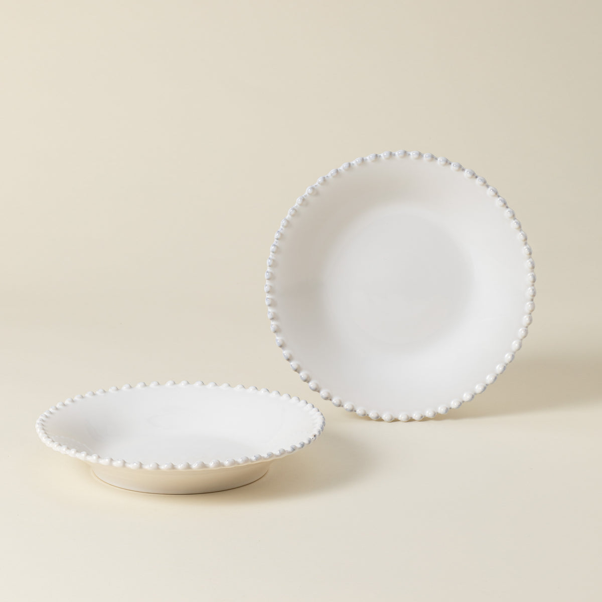 Pearl Collection Pasta Plates in White, Set of 6