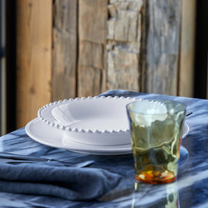 Pearl Collection Pasta Plates in White, Set of 6