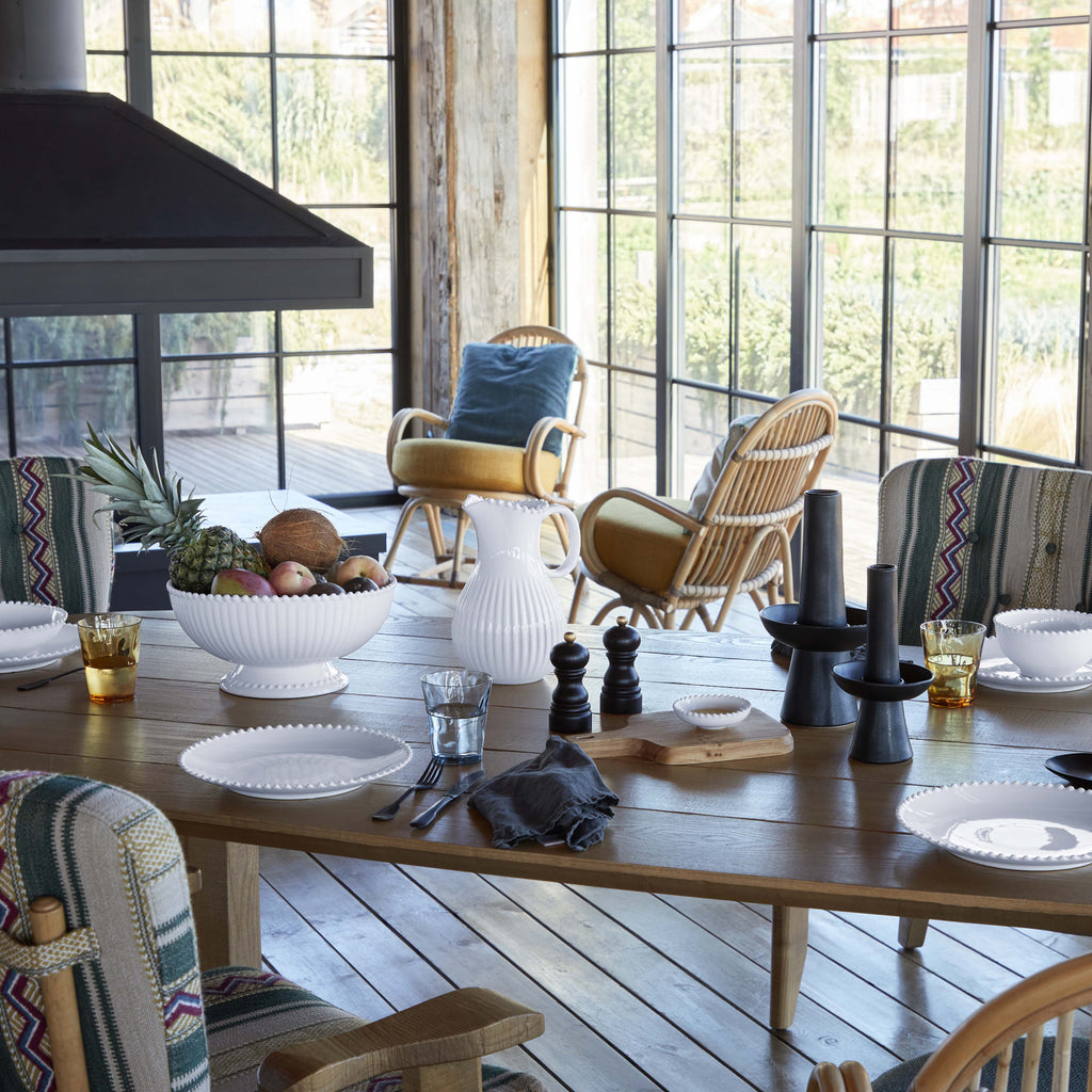 Pearl Collection Pasta Plates in White, Set of 6