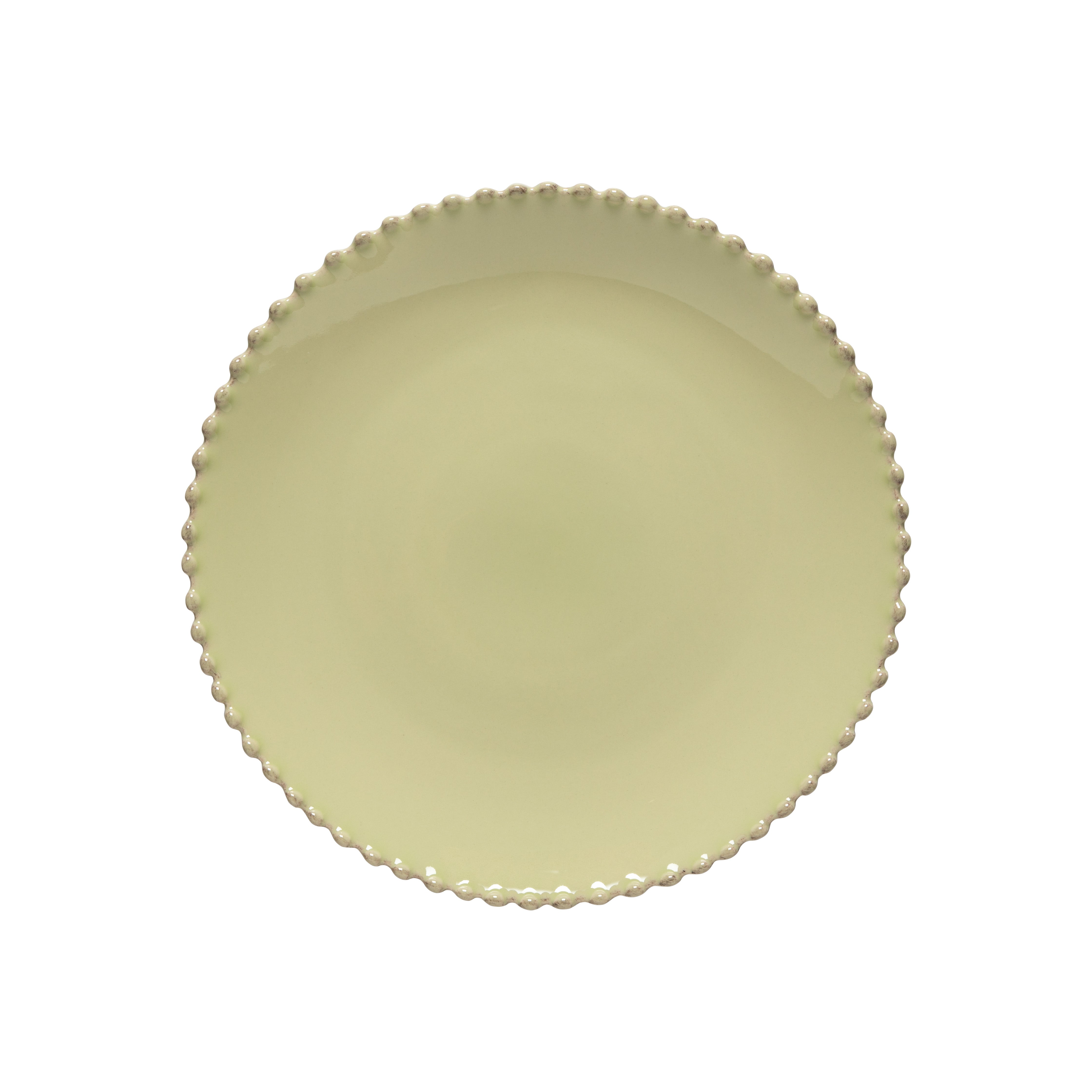 Pearl Collection Dinner Plates in Lilly Green, Set of 6