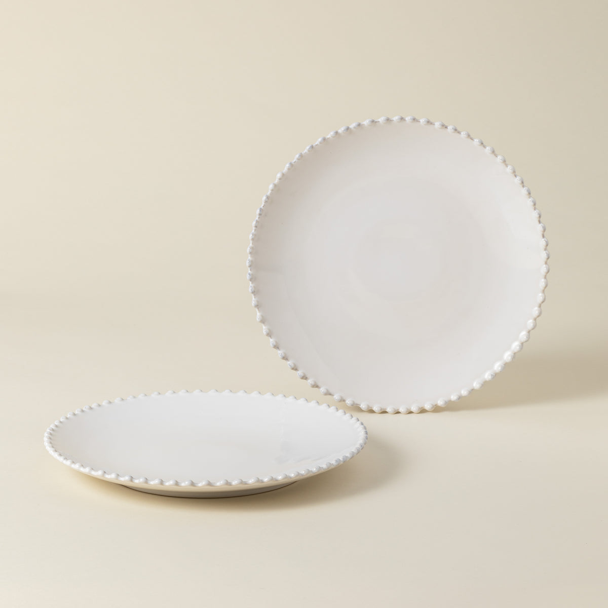 Pearl Collection Dinner Plates in White, Set of 6