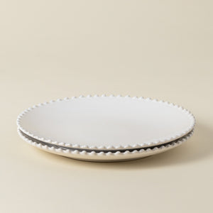 Pearl Collection Dinner Plates in White, Set of 6