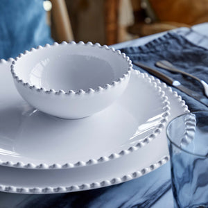 Pearl Collection Dinner Plates in White, Set of 6